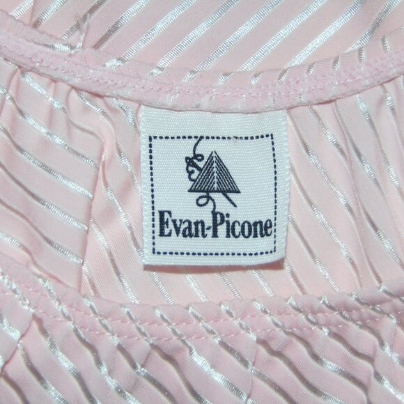 Evan-Picone Pink Striped Leotard L - Picture 4 of 7